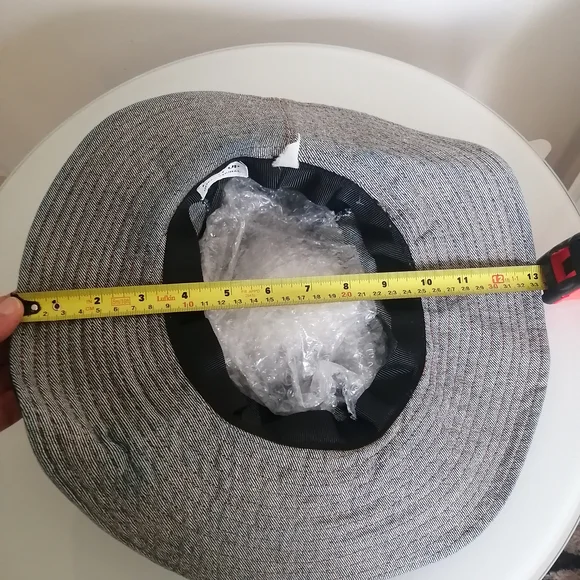 Women's Navy Wide-Brim Denim Sun Hat Vintage - Picture 12 of 12